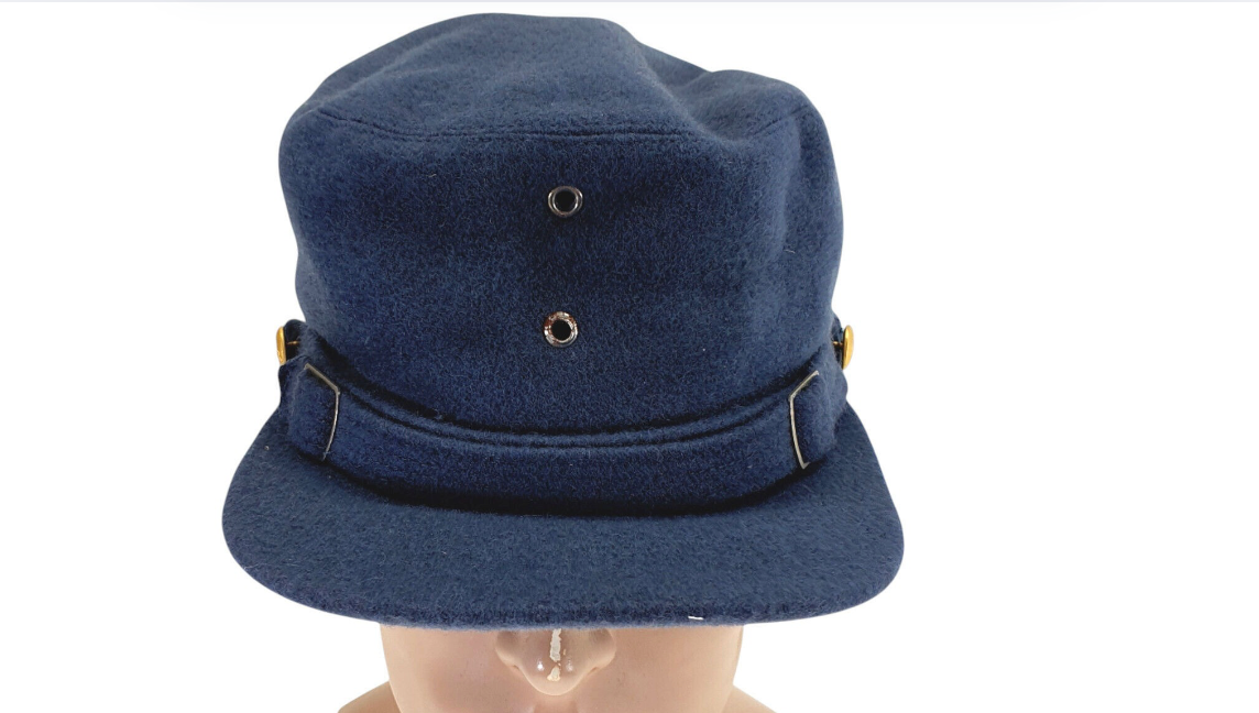Original Swedish Army Military Retro Vintage Mountain Blue Cap Size 56