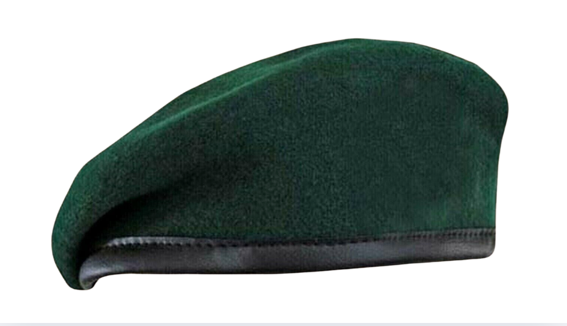 Original German Bundeswehr Army Soldier Beret 100% Wool Military Hat Cap Green