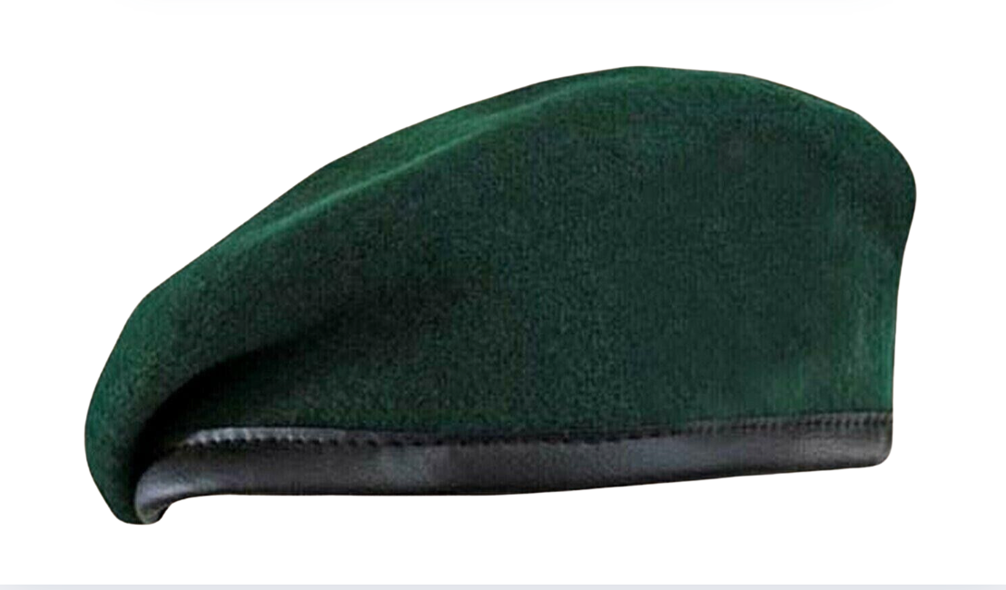 Original German Bundeswehr Army Soldier Beret 100% Wool Military Hat Cap Green
