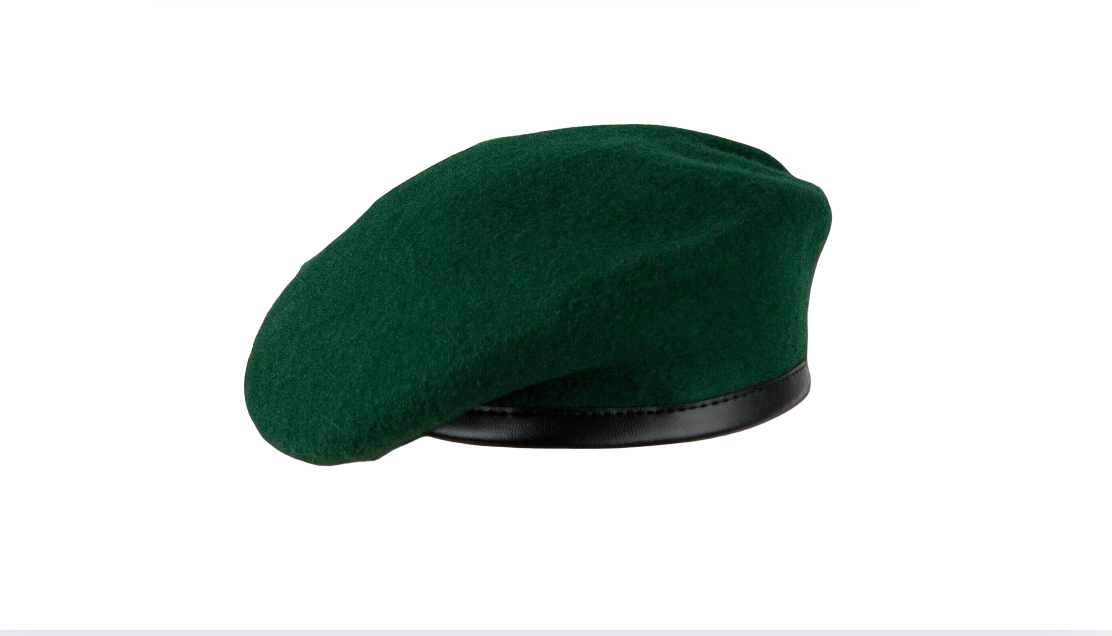 Original German Bundeswehr Army Soldier Beret 100% Wool Military Hat Cap Green