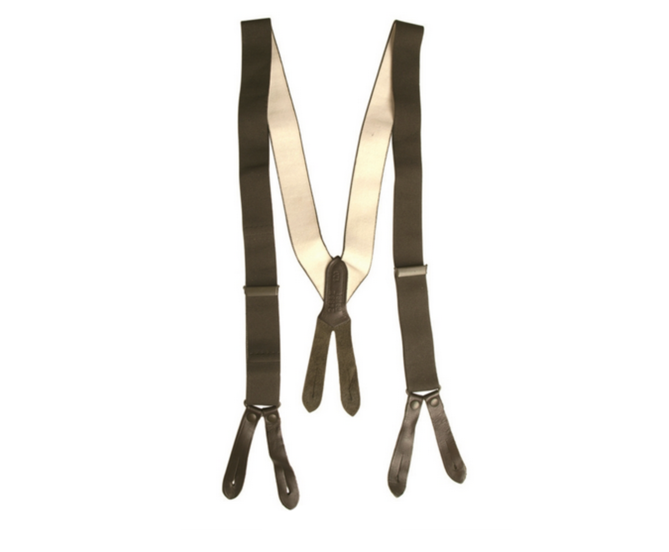 Original German Army BW Bundeswehr Suspenders OD Green Military Surplus Used