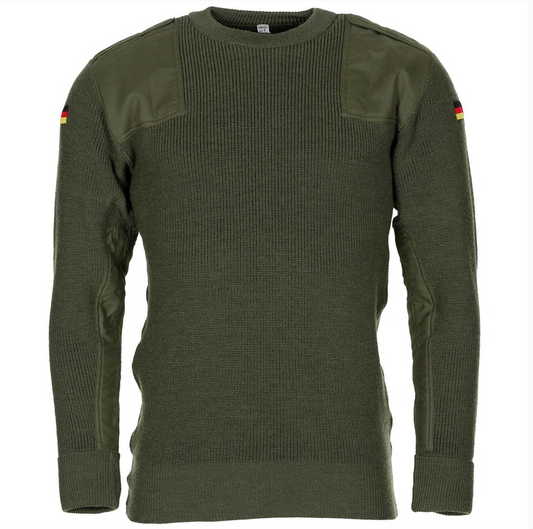 Original Bundeswehr German Army Military Style Pullover OD Green Size 48