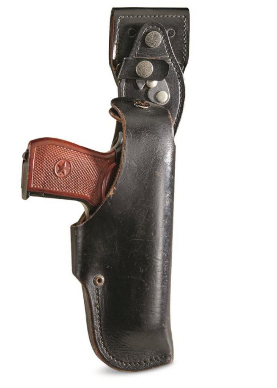 Vintage Police Leather Holster P5 Military Surplus Used Durable Collectible