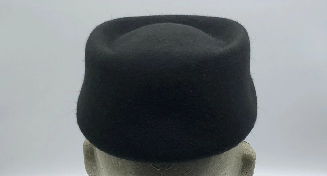 East German Felt Hat with Original Insignia Vintage Military Surplus Collectible