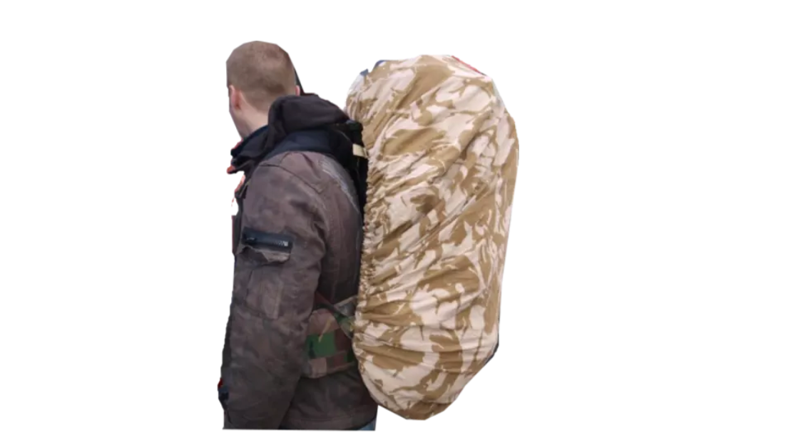 Original British Army Military GB Cover For Backpack Big DPM Desert Used