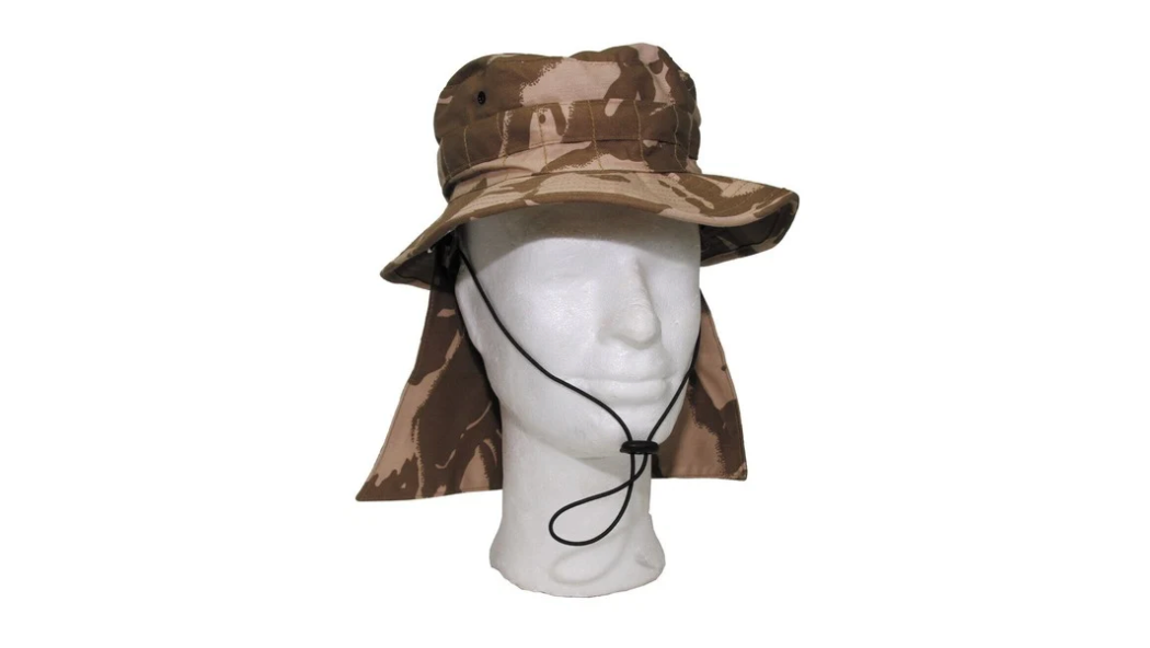 Original British Arm Military Jungle Hat Neck Guard DPM Desert Camo New