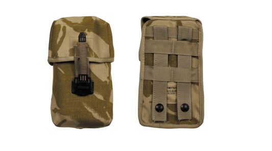 GB Original Military Army Pouch Water Bottle MOLLE DPM Desert New