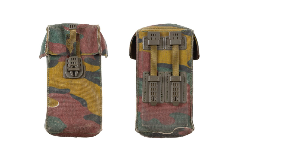 Original Belgian Army Military Ammo Pouch Double Camo Used