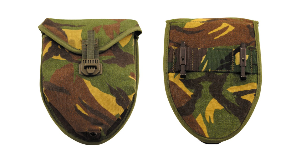 Original Dutch Army Military NL Shovel Pouch Alice Clip NL Camo Used