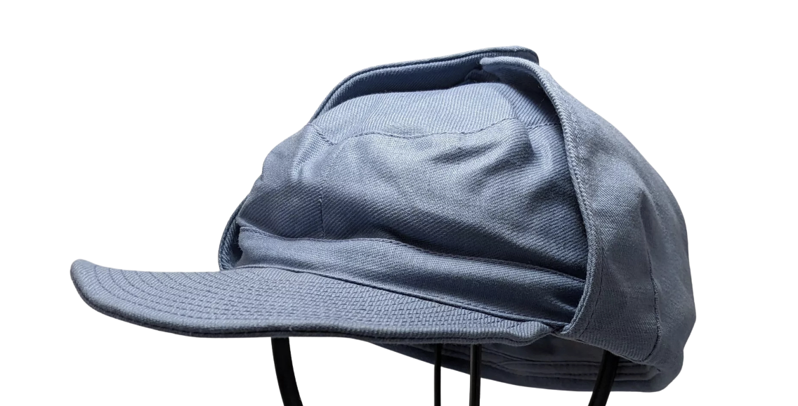 Original Swedish Army Military  Winter Cap Civil Defence Blue