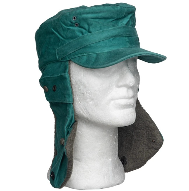 Original Austrian Army Military Winter Cap Green Sizes 54-57