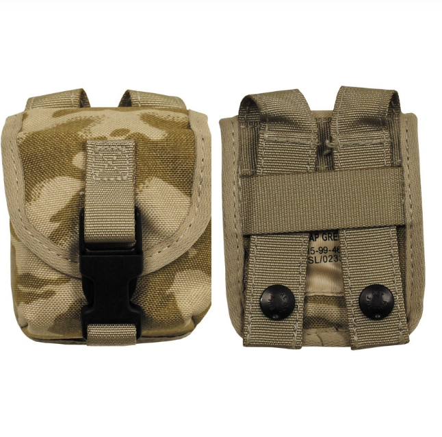 Original British Army GB Pouch AP Grenade MOLLE DPM Desert Camo Military Surplus