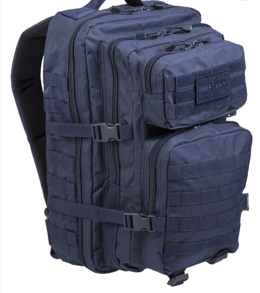 Dark Blue Tactical Assault Backpack 36L – Large MOLLE Military Style Rucksack