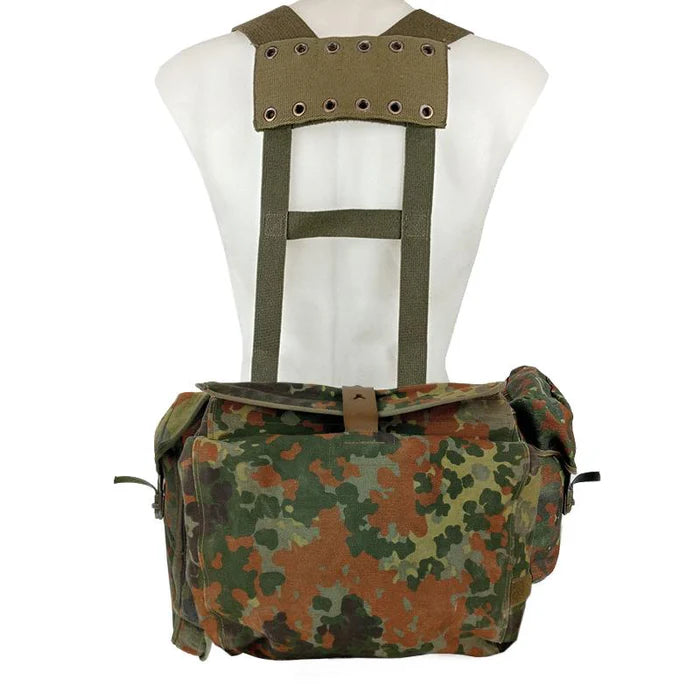 German Camo 5-Piece Harness Set Vintage Military Surplus Tactical Used