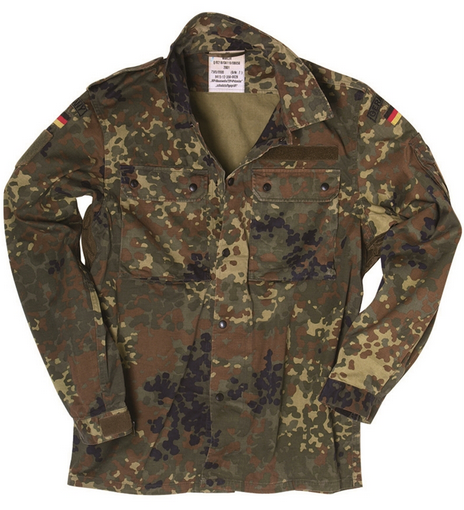 Genuine German Bundeswehr BW Original Field Shirt Light Jacket Flectarn Camo