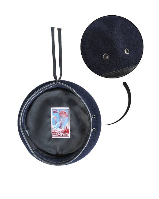 Original Plein Ciel Beret German Army Commando Bundeswehr 100% Merino Wool Blue