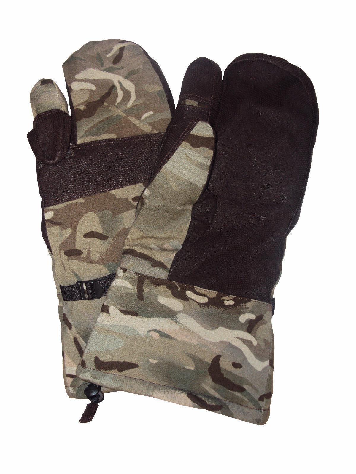 Original British Army GB Mittens MTP Camo Gore-tex Trigger Finger Used Size S