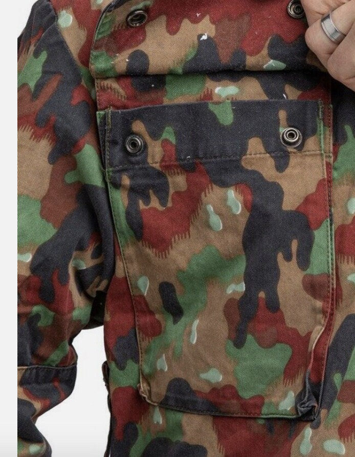 Original Swiss Army Jacket M83 Combat Genuine Alpenflage Camo Military Jacket