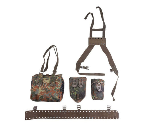 German Camo 5-Piece Harness Set Vintage Military Surplus Tactical Used