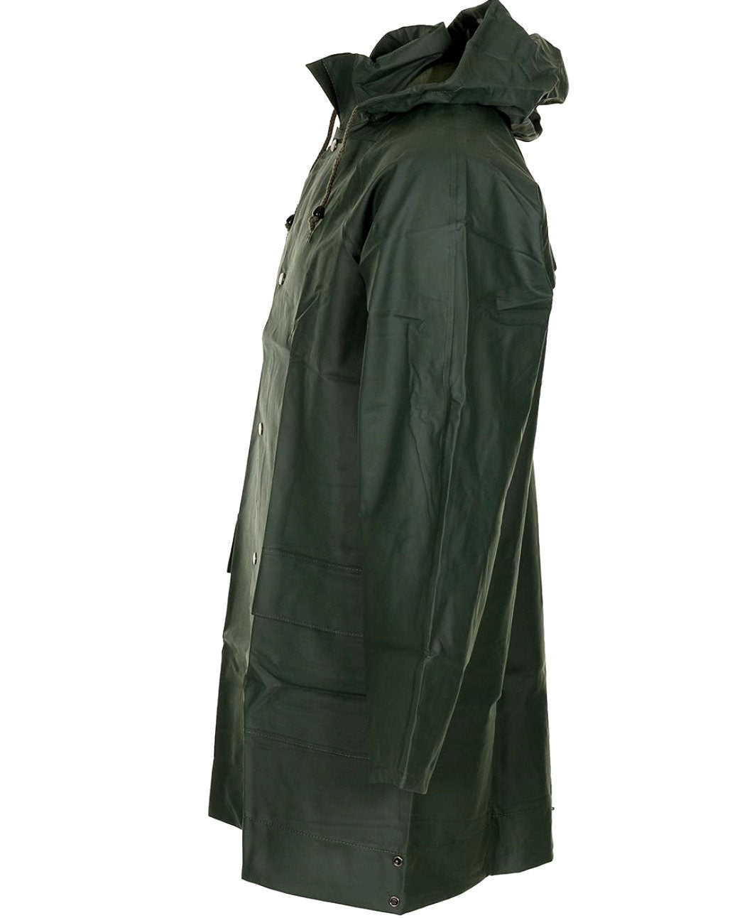 Original Belgian Army Military BE Waterproof Rain Long Jacket OD Green Size M