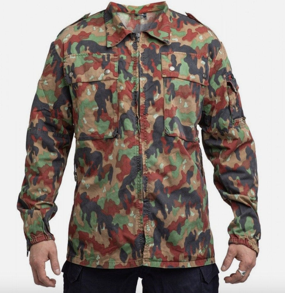 Original Swiss Army Jacket M83 Combat Genuine Alpenflage Camo Military Jacket