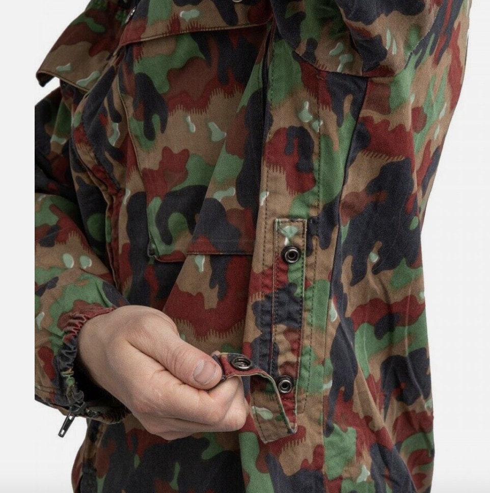 Original Swiss Army Jacket M83 Combat Genuine Alpenflage Camo Military Jacket