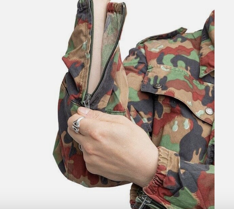 Original Swiss Army Jacket M83 Combat Genuine Alpenflage Camo Military Jacket