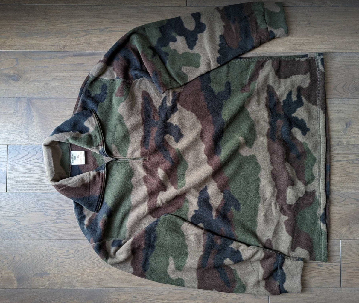 Original French Army Camo Fleece Shirt with Zipper CCE – Like New