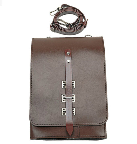 East German Brown Vinyl Map Case Military Surplus Document Holder Vintage