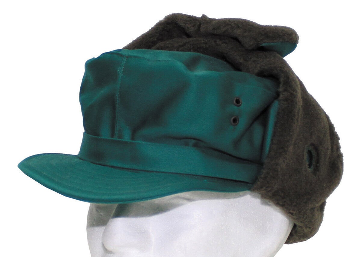 Original Austrian Army Military Winter Cap Green Sizes 54-57