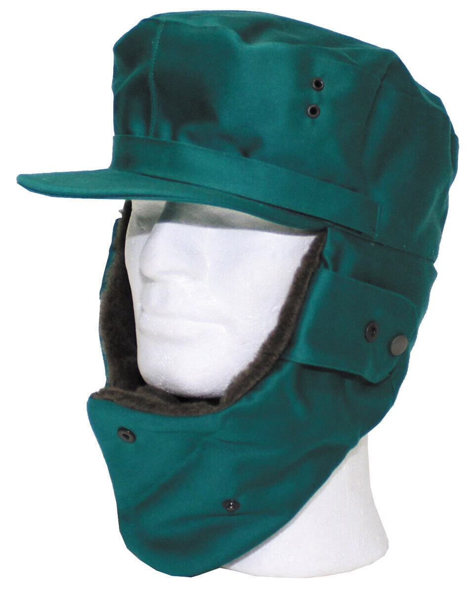 Original Austrian Army Military Winter Cap Green Sizes 54-57