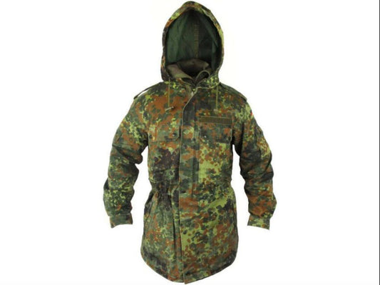 Original German Army Parka, Brand New, Jacket Military Bundeswehr Flecktarn Camo