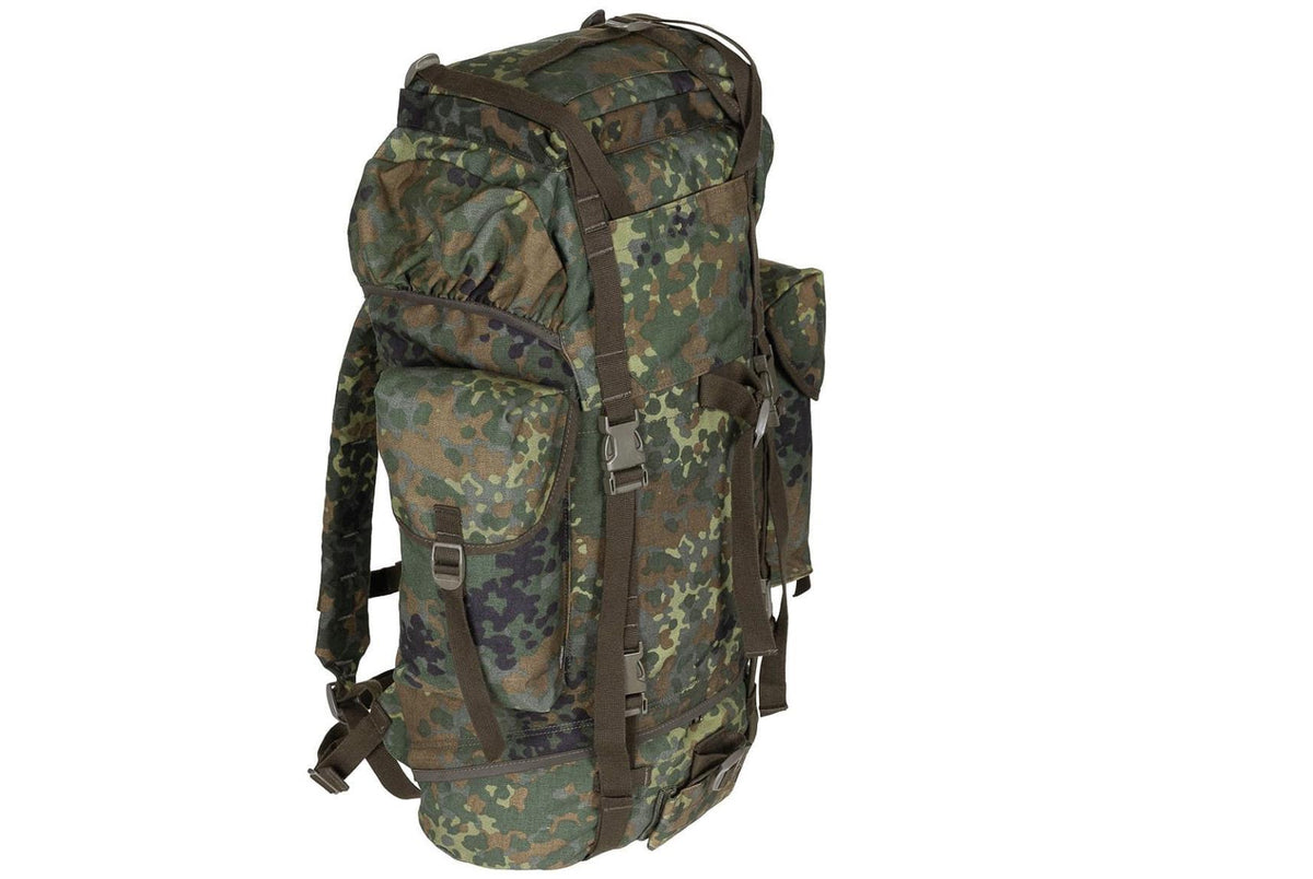 Original German Army Backpack 65L Flecktarn – Used