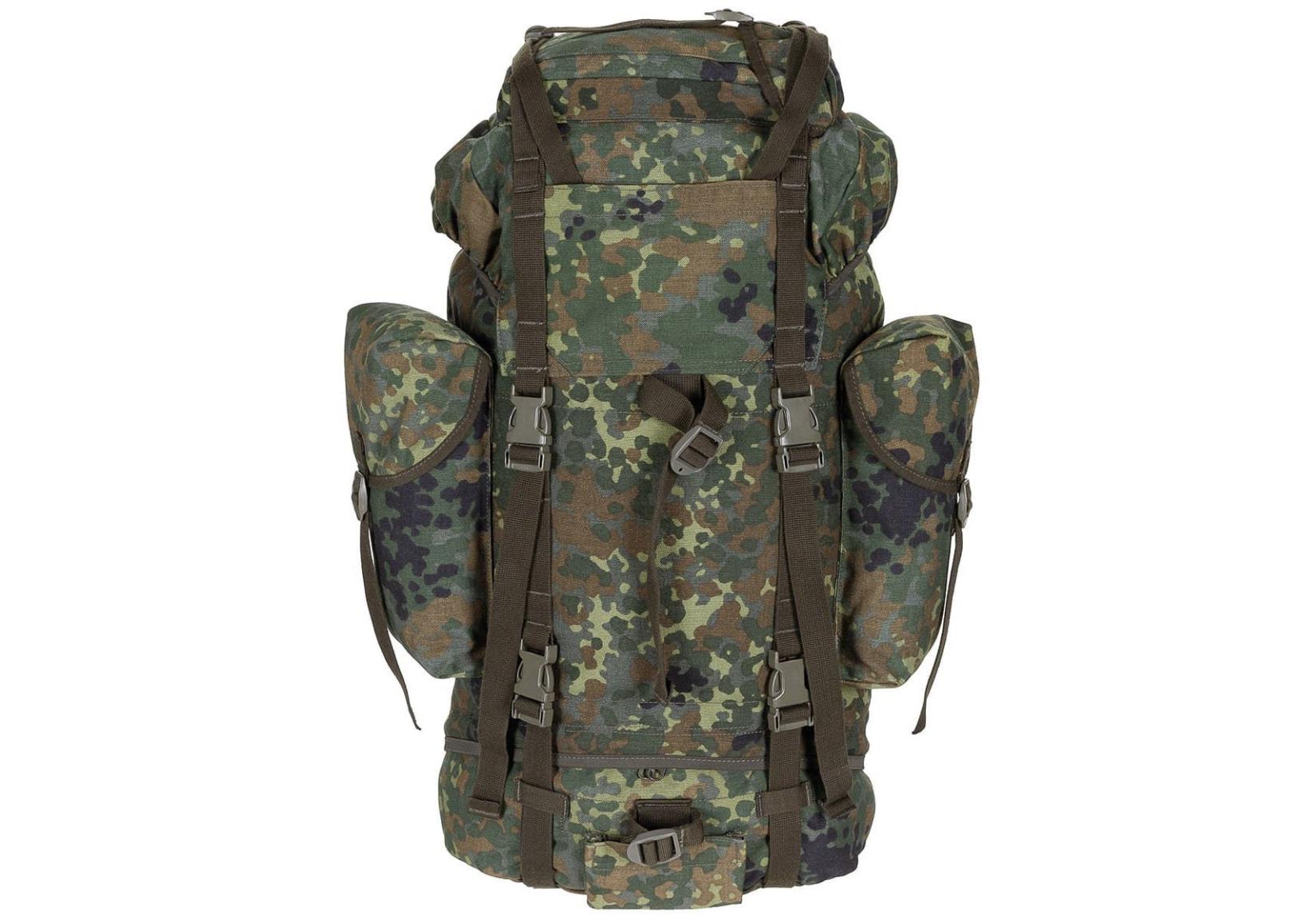 German Army Combat Backpack 65L – Bundeswehr Flecktarn Rucksack, Pre-Owned