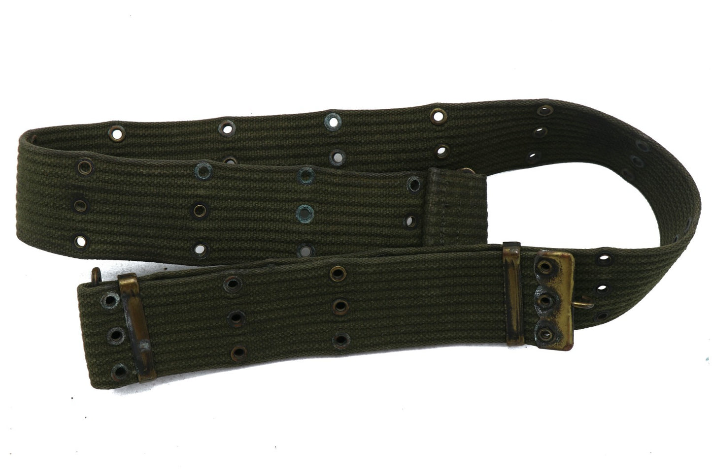 Original Authentic M-1971 Belgian Army Military Combat Pistol Belt US-Style OD Green
