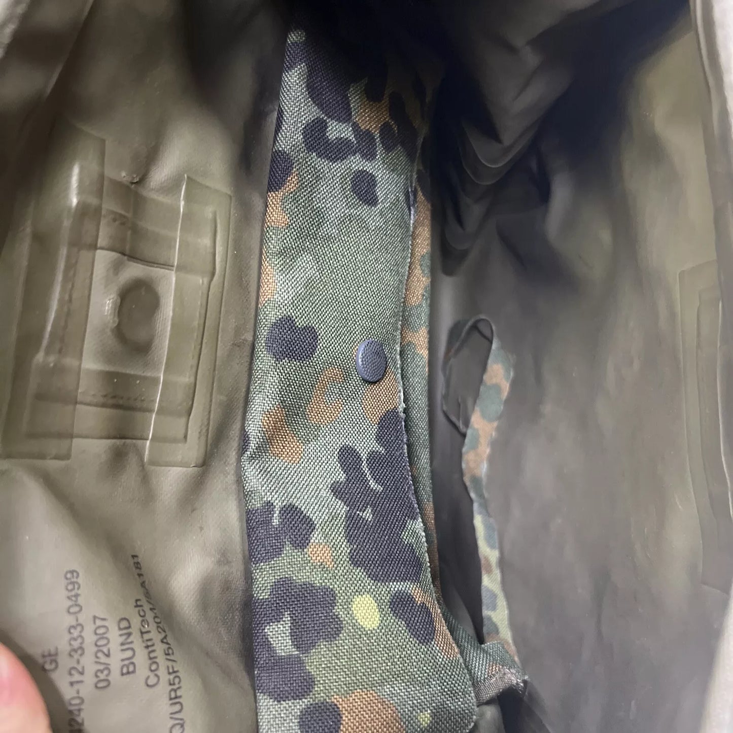 German Army Flectarn Camouflage Mask Bag Durable Military SurplusVintage Used