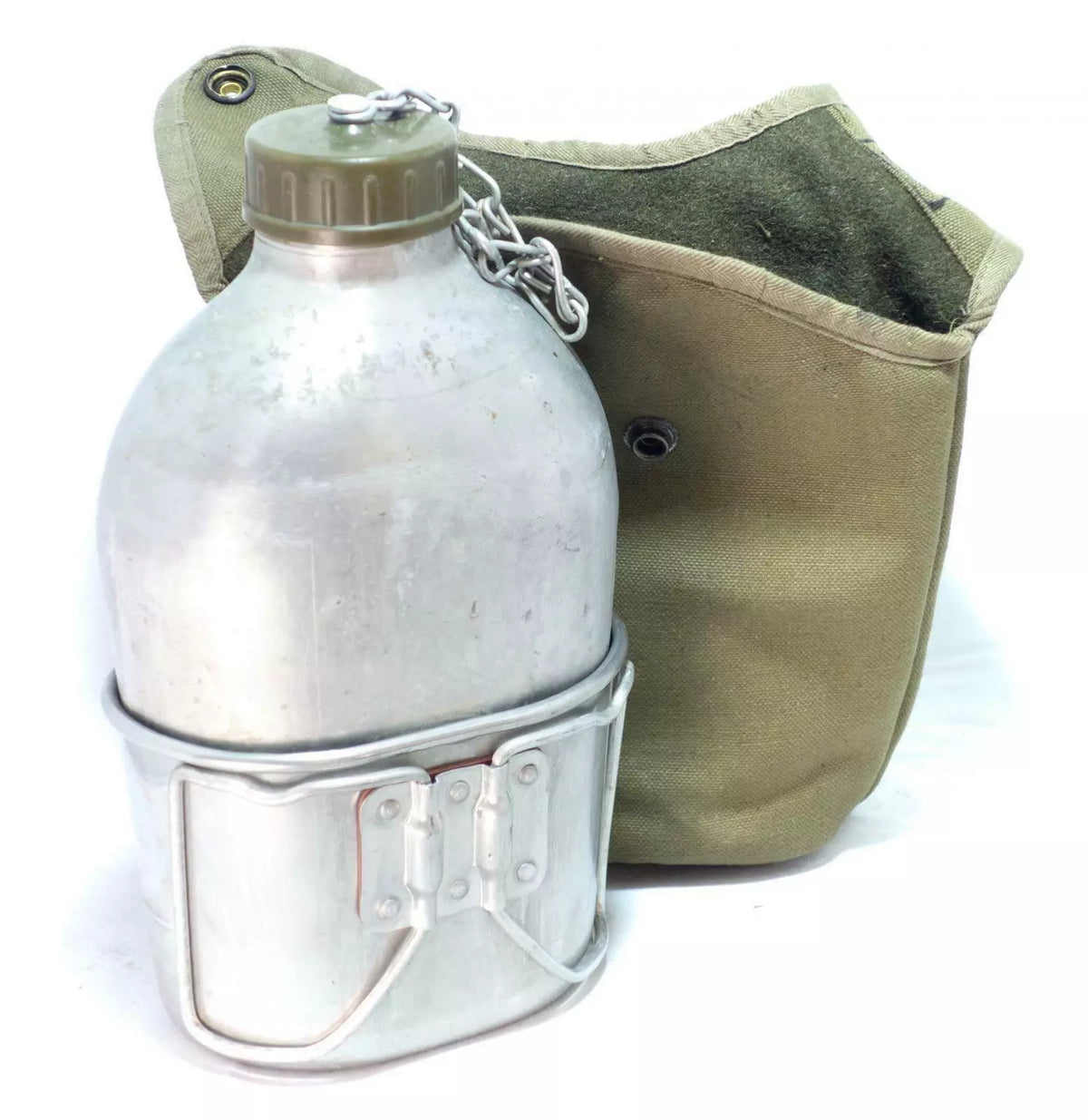 Original French Army Alu Canteen with Cup and Cover – Used