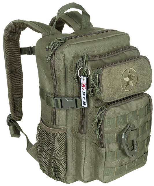 US 40L Backpack Assault Youngster Tactical MOLLE Airsoft OD green MFH Brand
