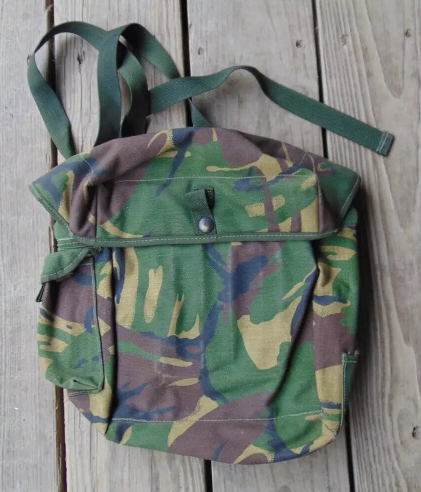 Original British Army Face Mask Bag Camo DPM – Used