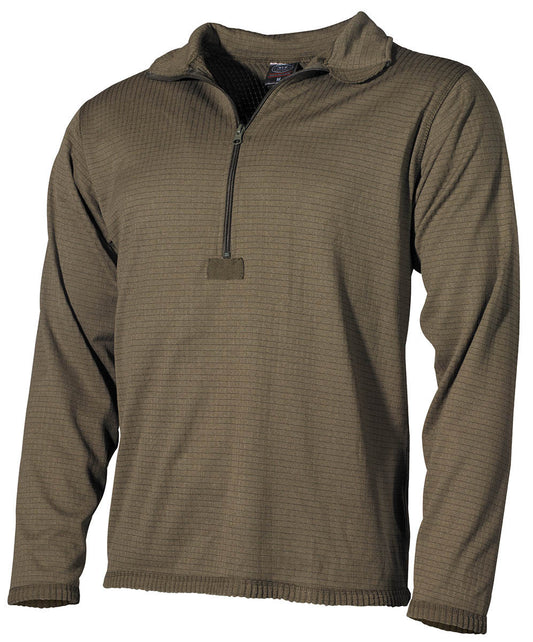 US Army Military Undershirt Breathable Fleece Level II GEN III OD green