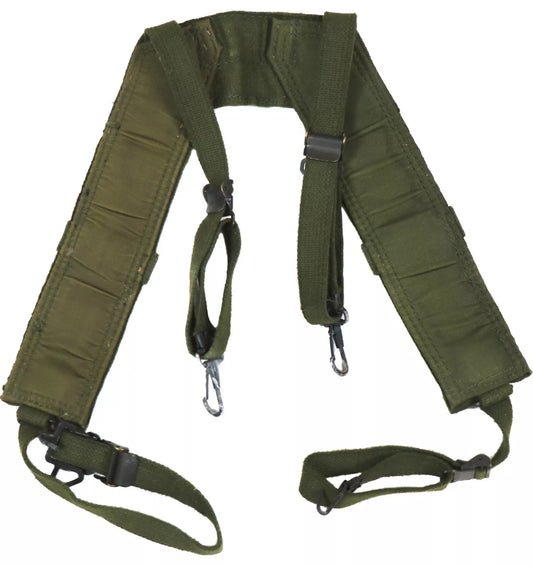 Belgian Army M56 Field Suspenders Vintage Military Surplus Used Adjustable