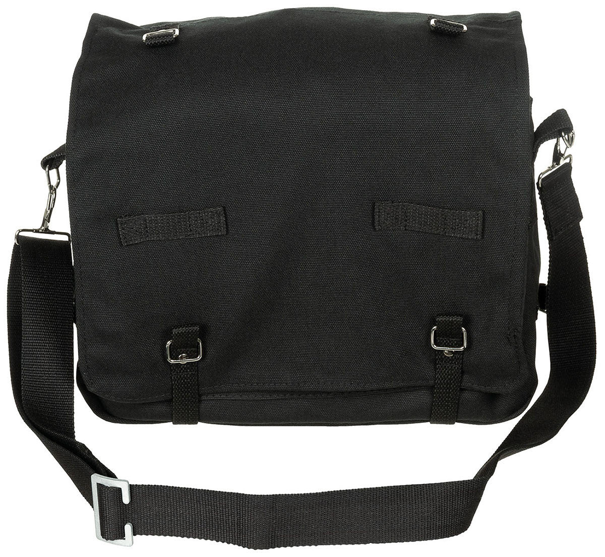 Bundeswehr Combat Bag Large Black Resistant Canvas Detachable Adjustable Strap