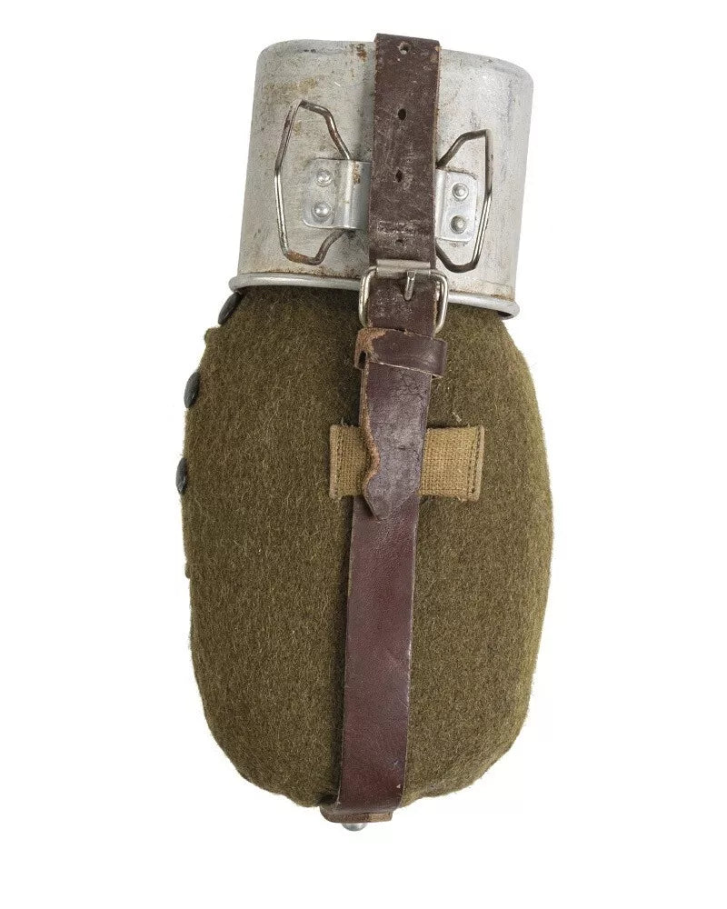 Romanian Army Canteen with Cup & Cover Vintage Military Surplus Durable Used