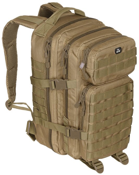 US 30L Backpack Assault I Tactical MOLLE Coyote Tan Airsoft MFH Brand