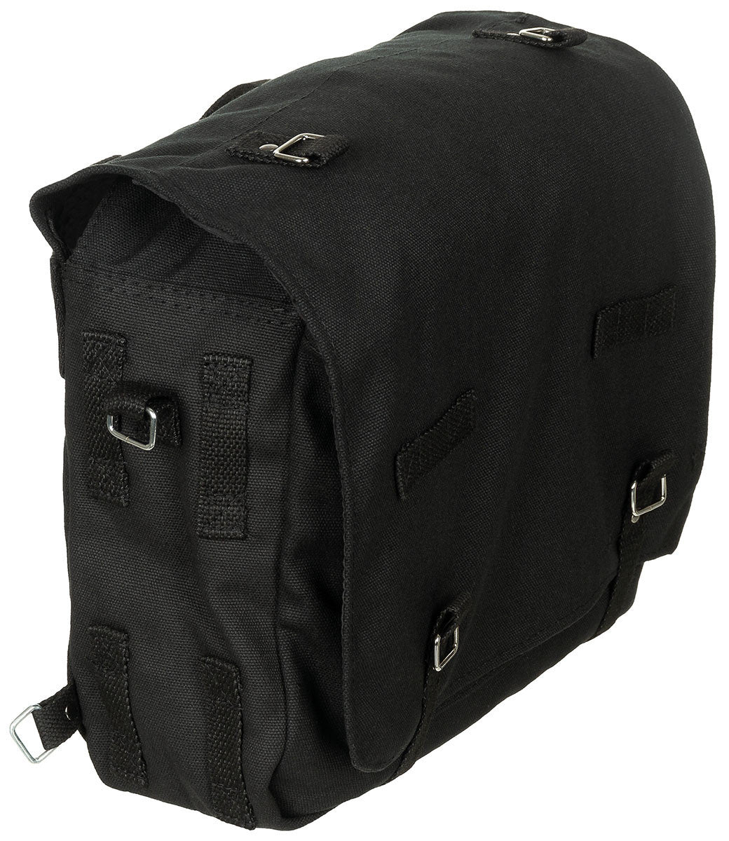 Bundeswehr Combat Bag Large Black Resistant Canvas Detachable Adjustable Strap