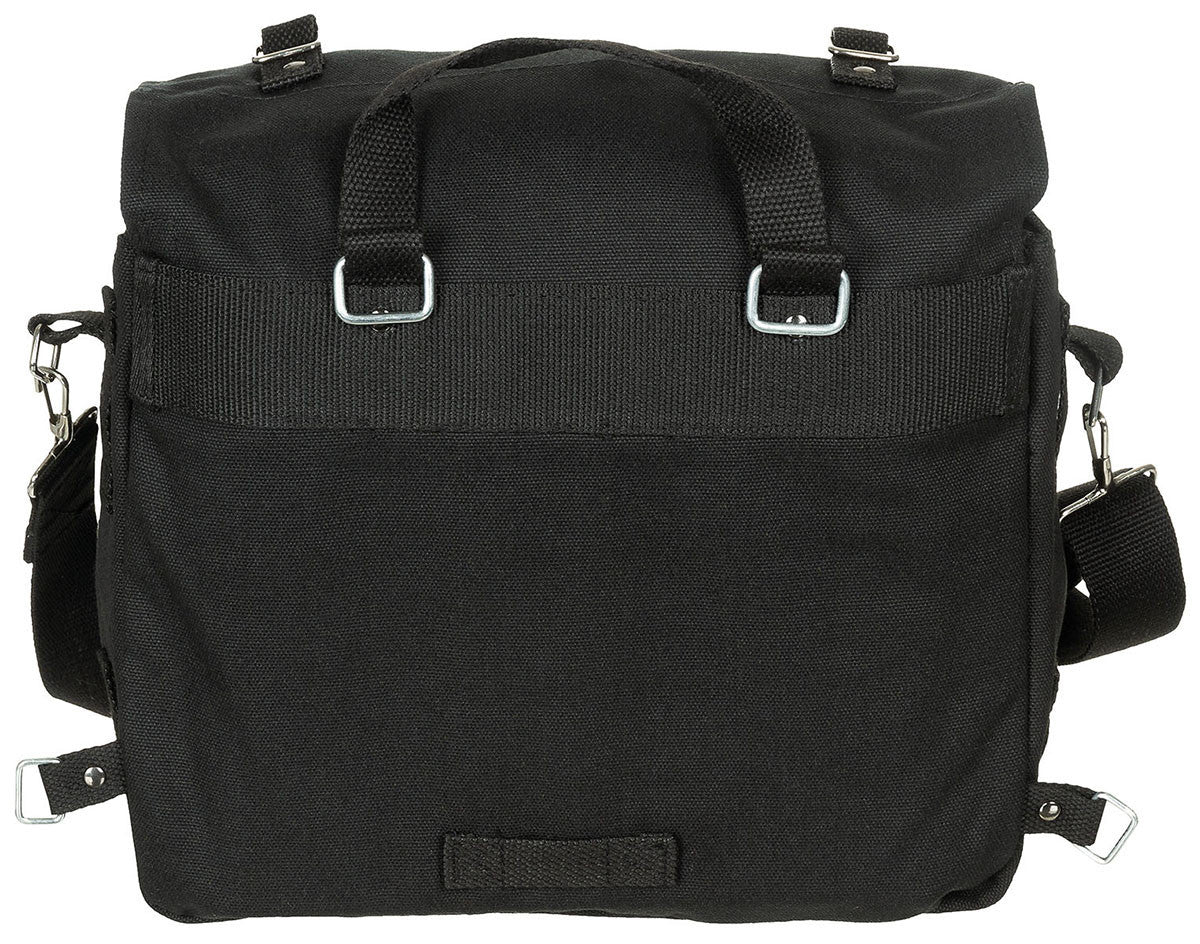 Bundeswehr Combat Bag Large Black Resistant Canvas Detachable Adjustable Strap