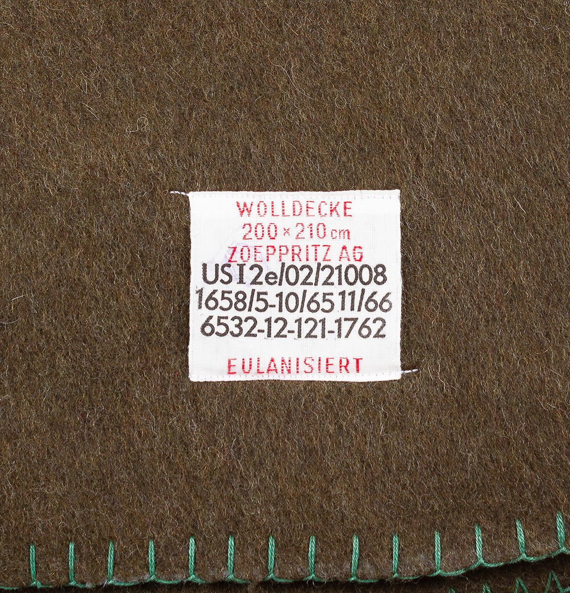 Original German Bundeswehr Military Blanket Wool Blend Brown 210x200 cm