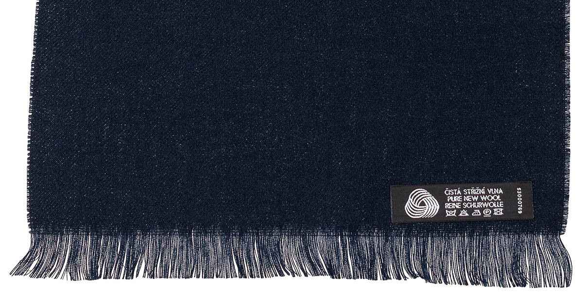 Original CZ Army Military Wool Scarf blue ca. 130 x 27 cm