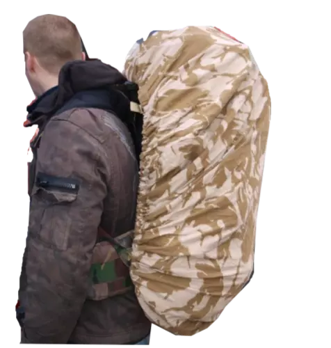 Original British Army Military GB Cover For Backpack Big DPM Desert Used